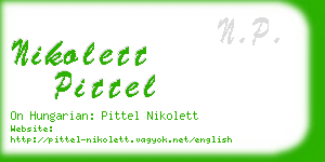 nikolett pittel business card